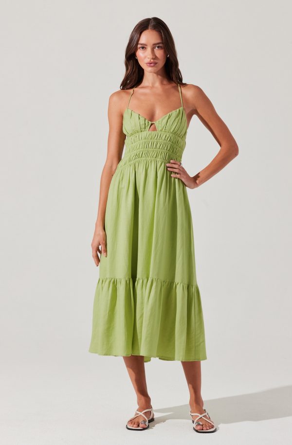 Eleni Linen-Blend Midi Dress - Image 4