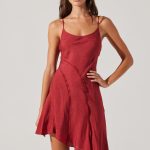 Chelsie Asymmetrical Slip Mini Dress