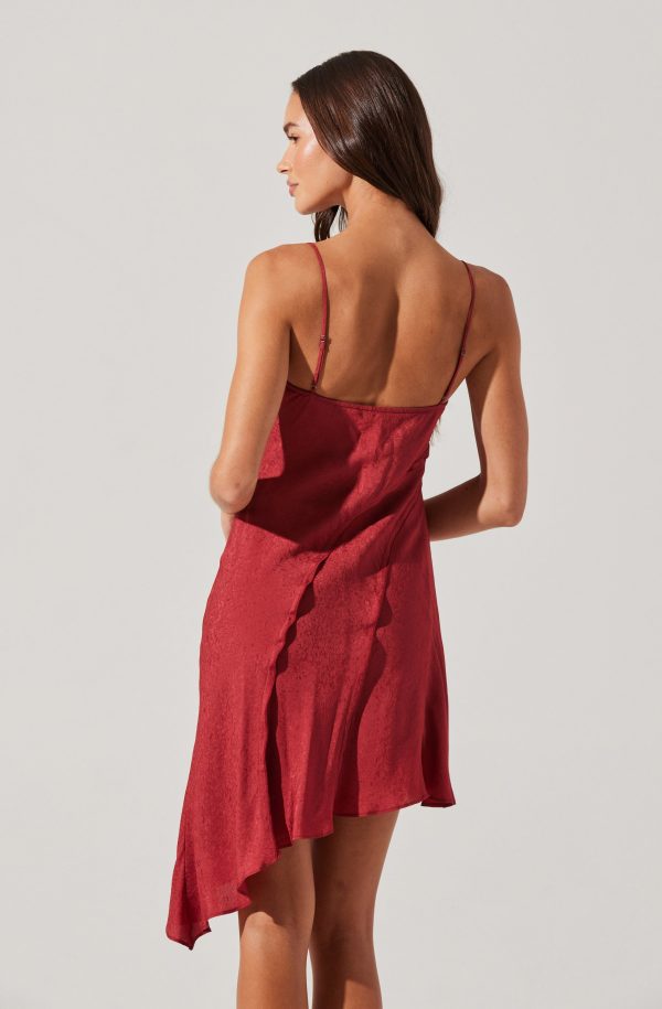 Chelsie Asymmetrical Slip Mini Dress - Image 2