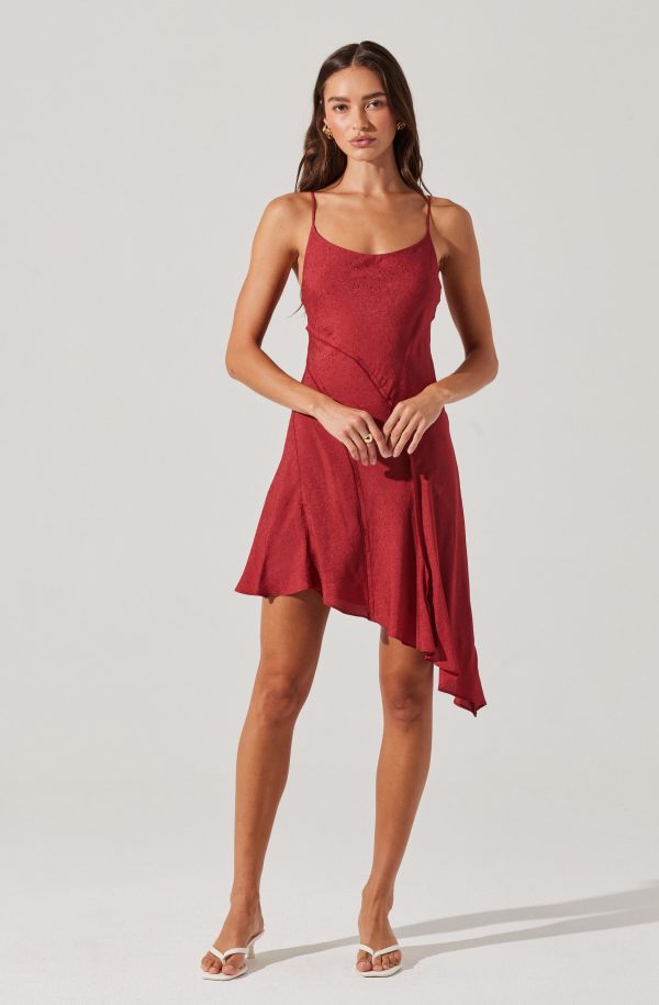 Chelsie Asymmetrical Slip Mini Dress - Image 3