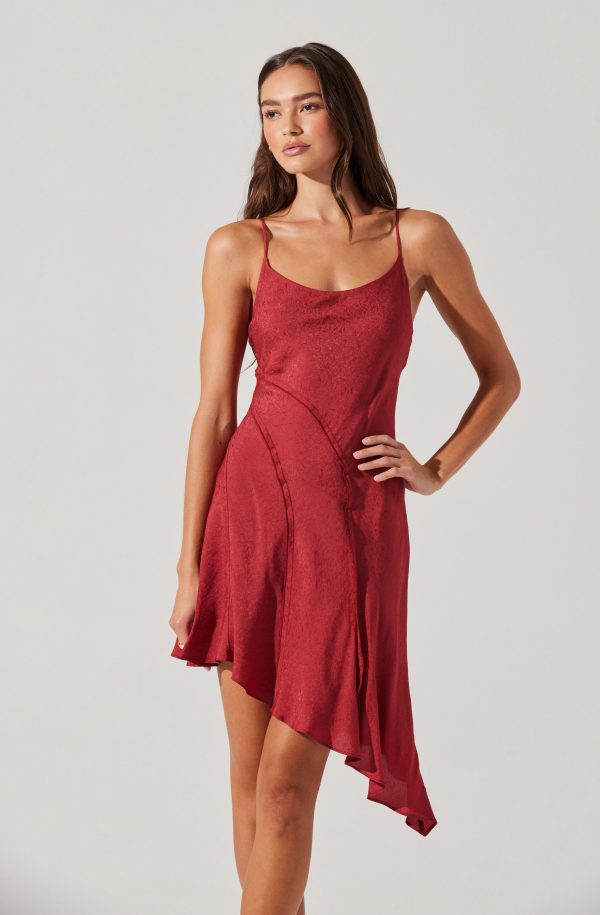 Chelsie Asymmetrical Slip Mini Dress - Image 5