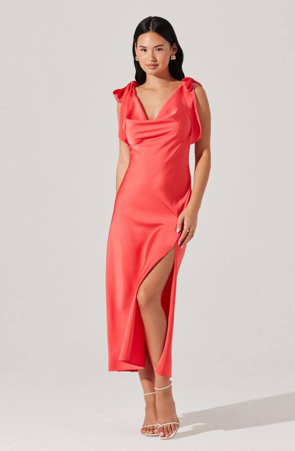 Allexina Satin Midi Dress - Image 12