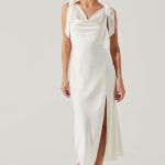 Allexina Satin Midi Dress