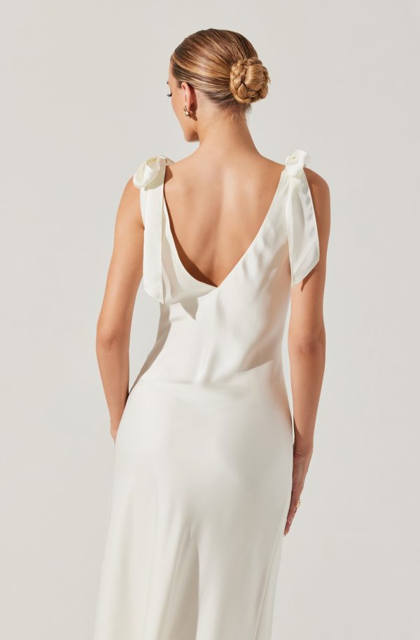 Allexina Satin Midi Dress - Image 2