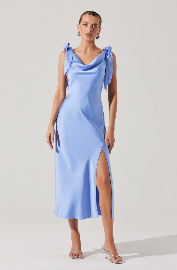 Allexina Satin Midi Dress - Image 13