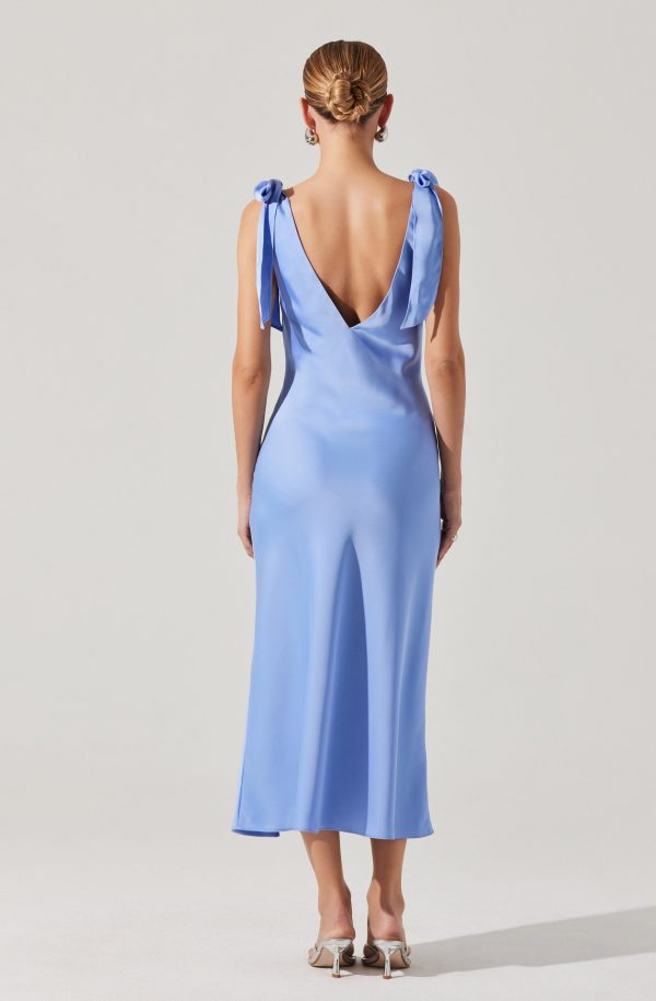 Allexina Satin Midi Dress - Image 16