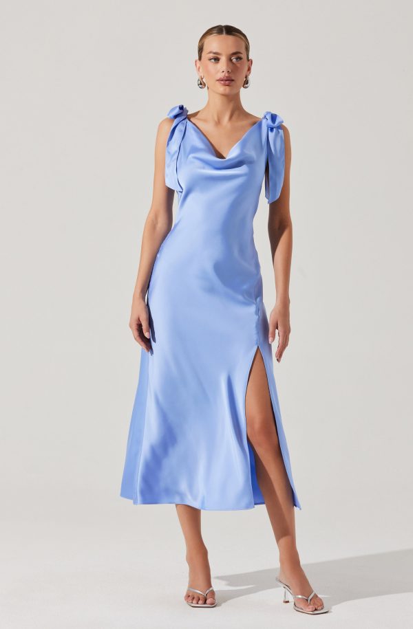 Allexina Satin Midi Dress - Image 18
