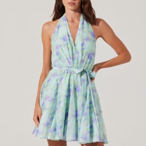 Clare Halter Neck Mini Dress
