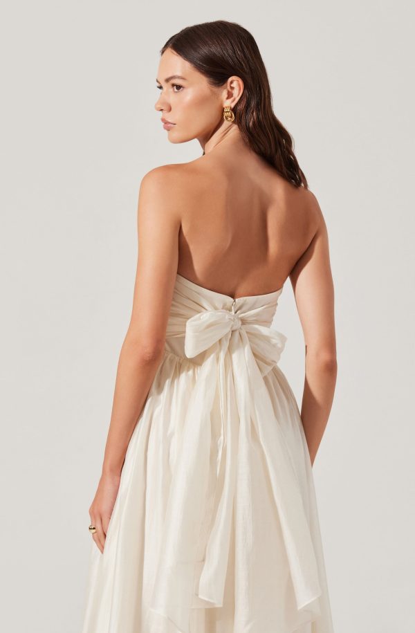 Aneesha Strapless Pleated Midi Dress - Image 3