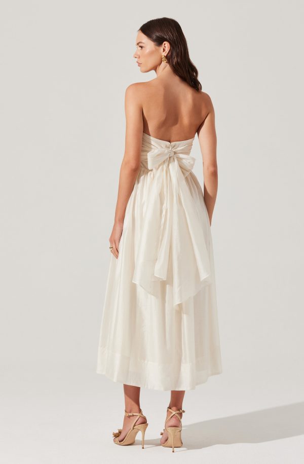 Aneesha Strapless Pleated Midi Dress - Image 4