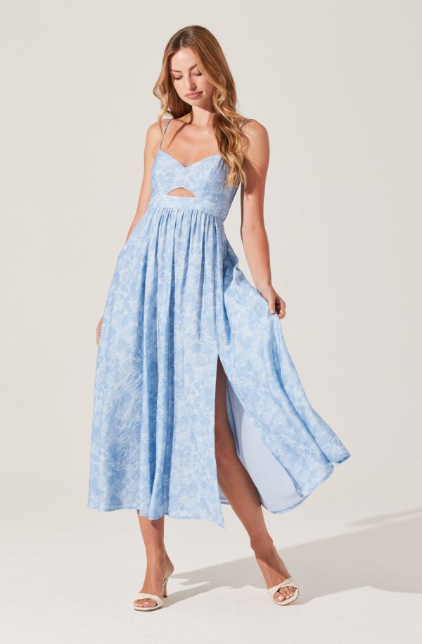 Front Cutout Floral Midi Dress - Image 3