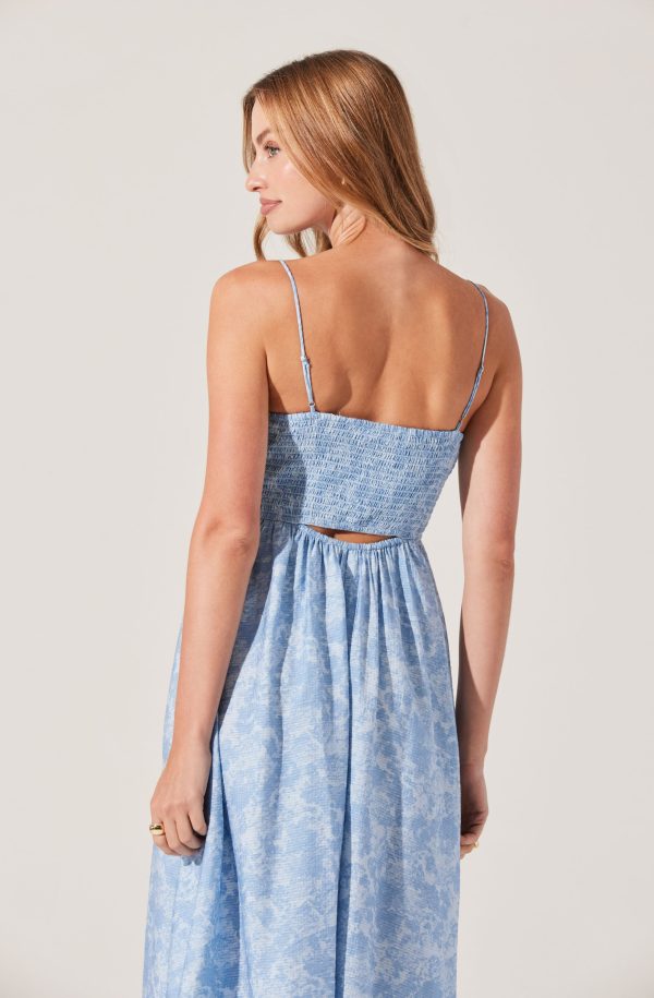 Front Cutout Floral Midi Dress - Image 5