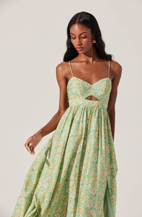 Front Cutout Floral Midi Dress - Image 8