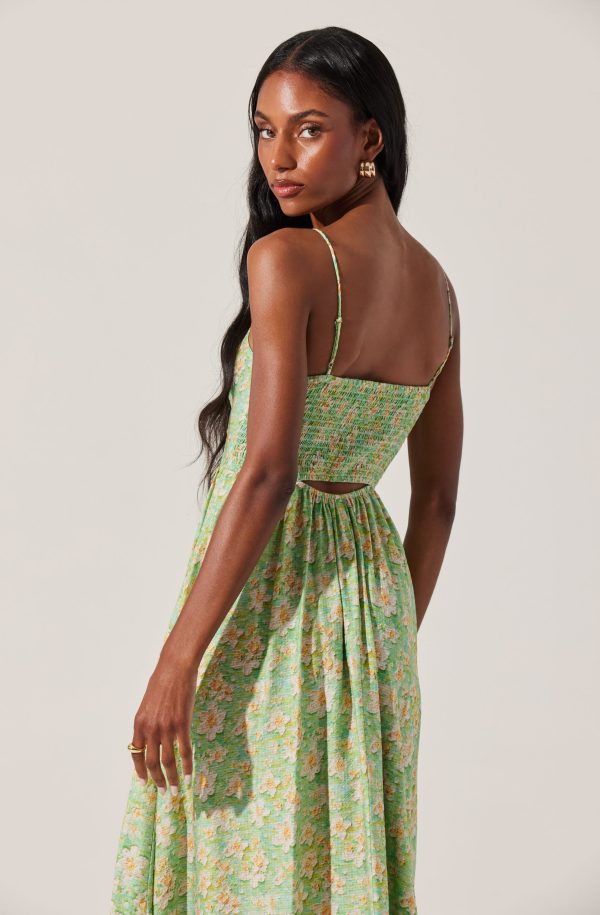 Front Cutout Floral Midi Dress - Image 10