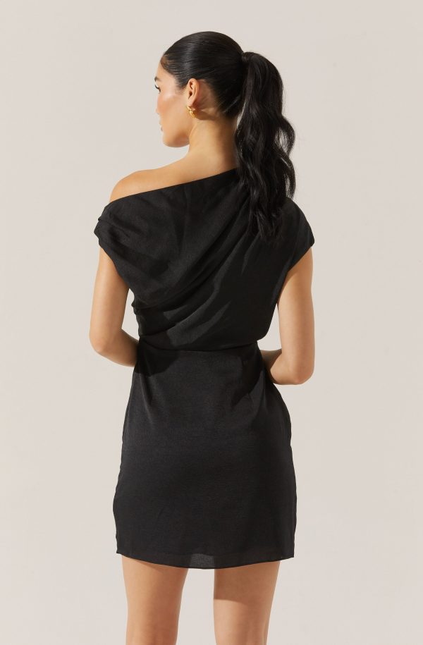 Draped Off Shoulder Mini Dress - Image 11