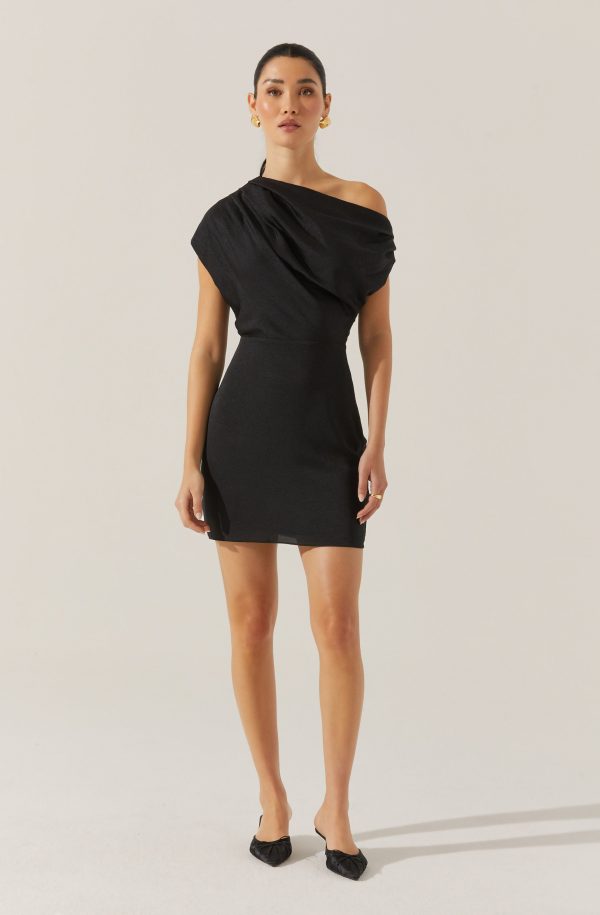 Draped Off Shoulder Mini Dress - Image 7