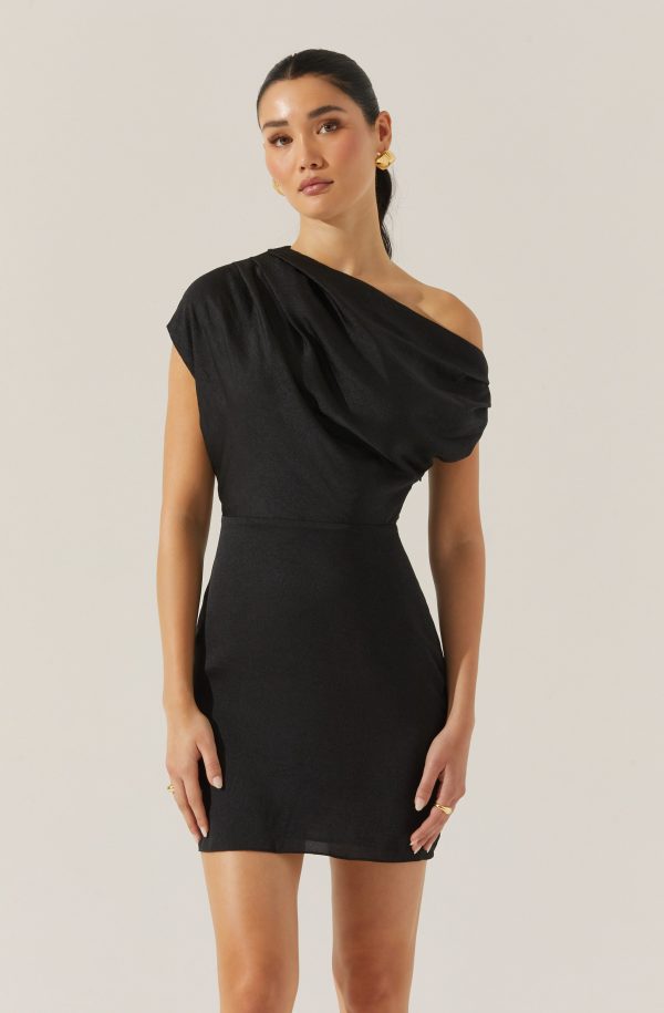 Draped Off Shoulder Mini Dress - Image 8