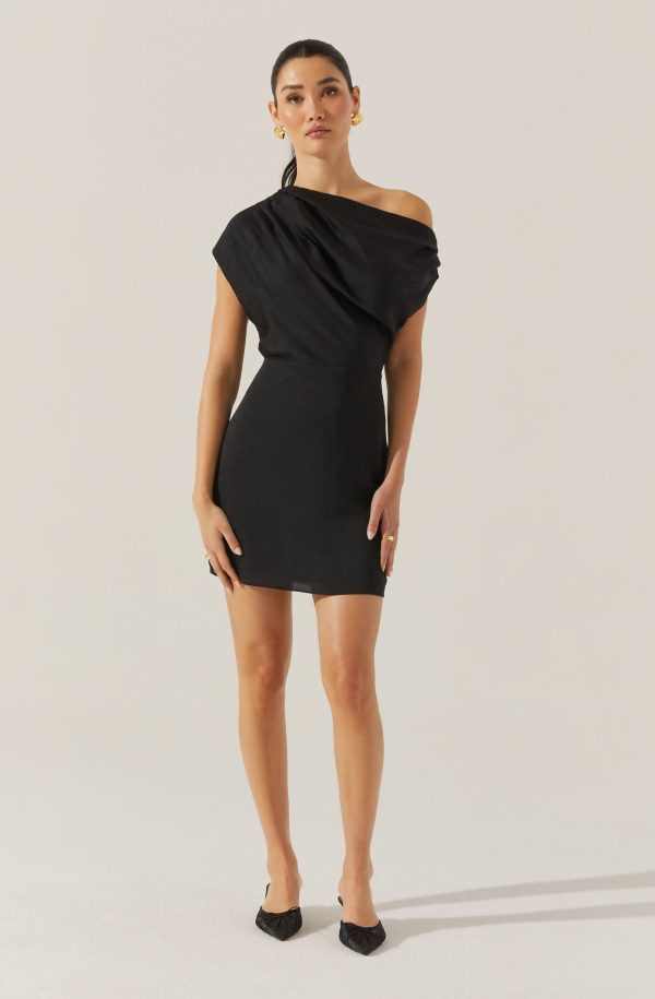 Draped Off Shoulder Mini Dress - Image 10