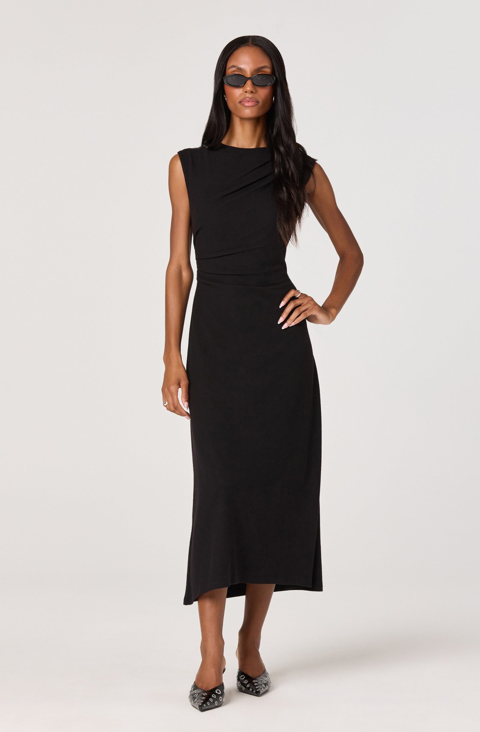 Draped Midi Dress
