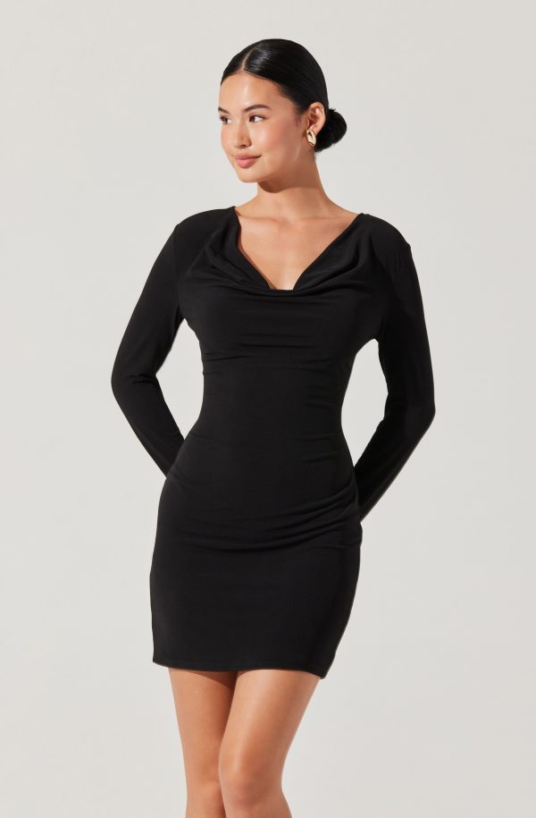 Cowl Neck Mini Dress - Image 2