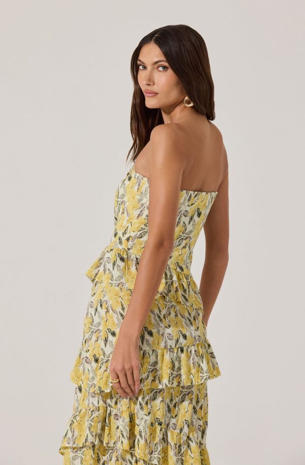 Asymmetrical Tiered Ruffle Midi Dress - Image 9