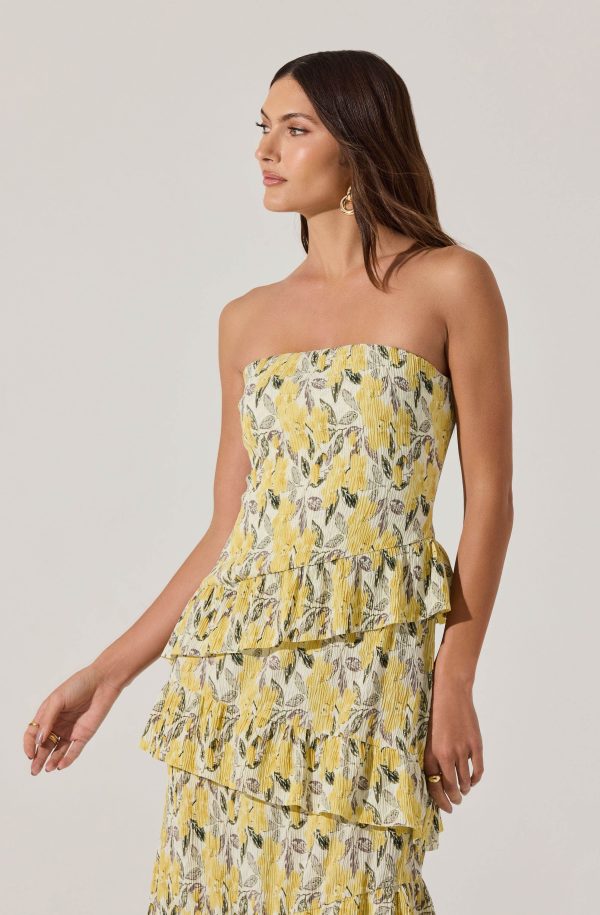 Asymmetrical Tiered Ruffle Midi Dress - Image 12