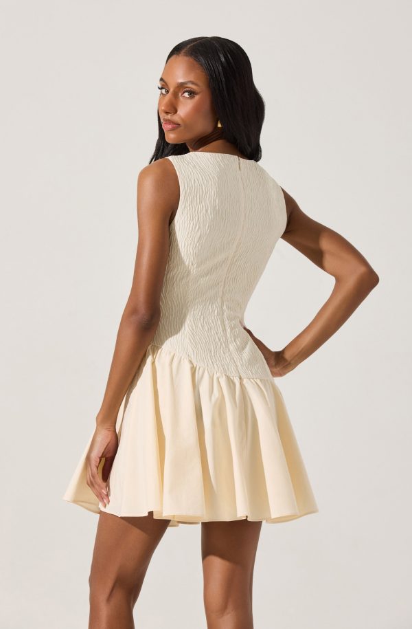 Cowl Neck Mixed Media Mini Dress - Image 9