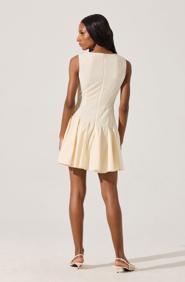 Cowl Neck Mixed Media Mini Dress - Image 12
