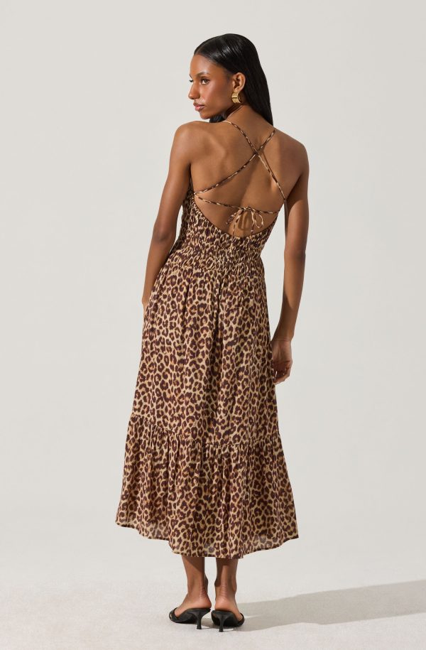Eleni Leopard Print Midi Dress - Image 4