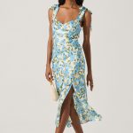 Sweetheart Bow Strap Midi Dress