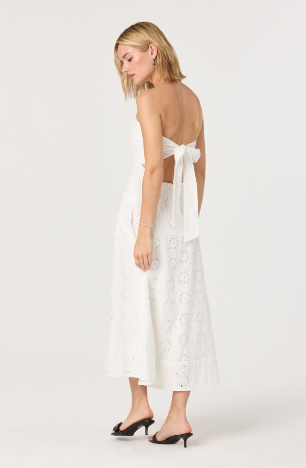 Eyelet Strapless Midi Dress - Image 7
