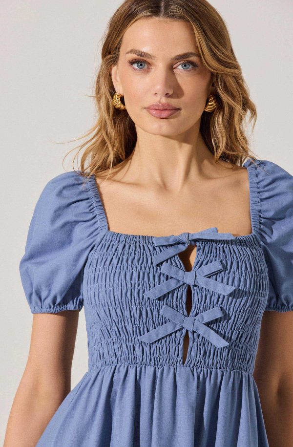 Smocked Bow Midi Dress - Image 20