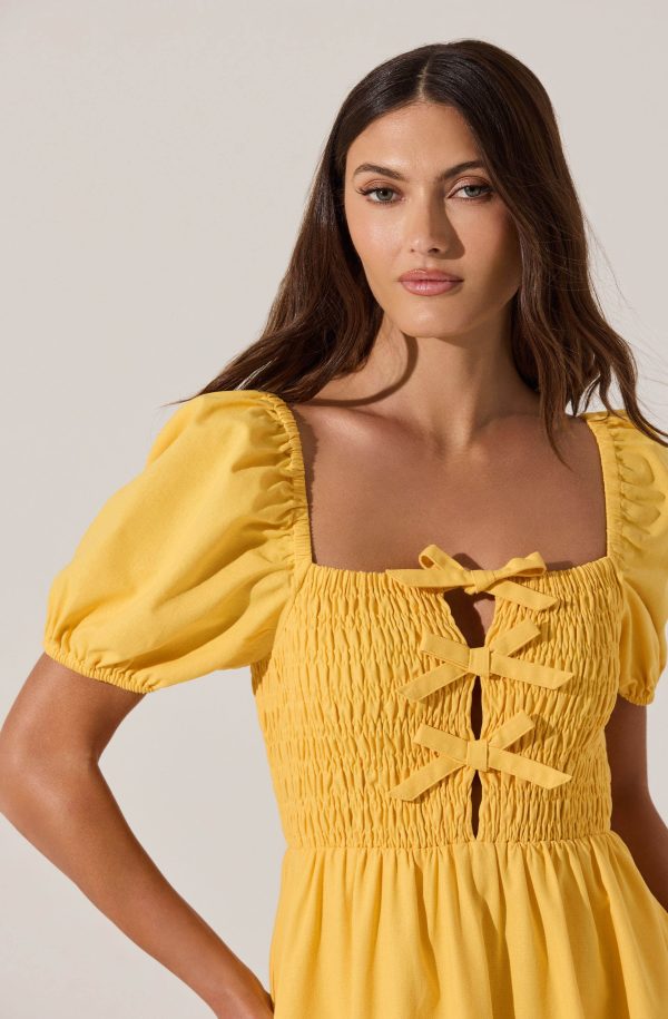 Smocked Bow Midi Dress - Image 18