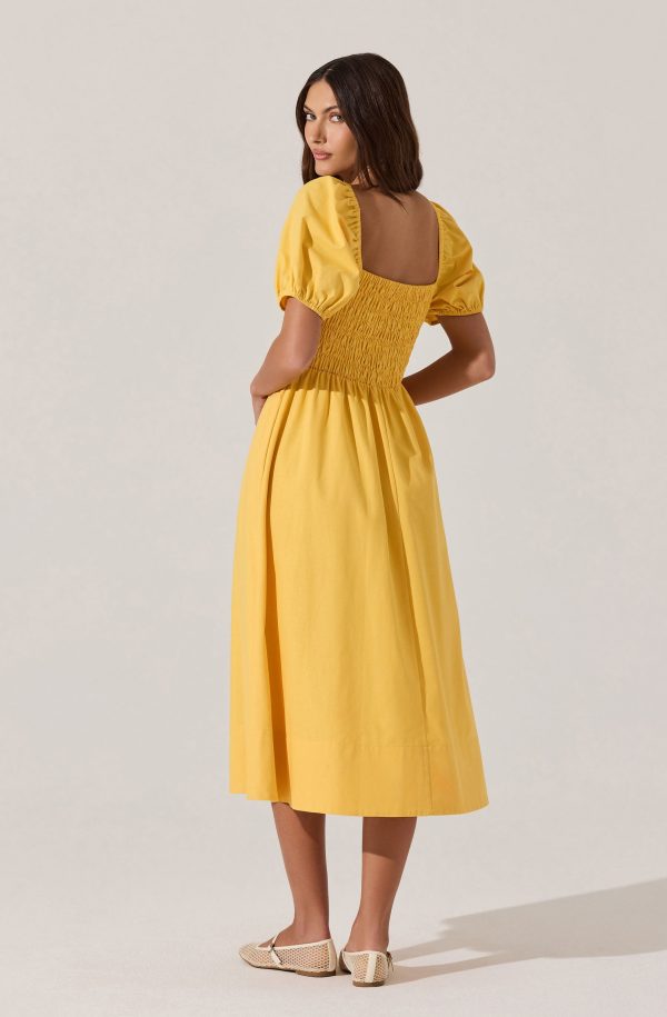 Smocked Bow Midi Dress - Image 16