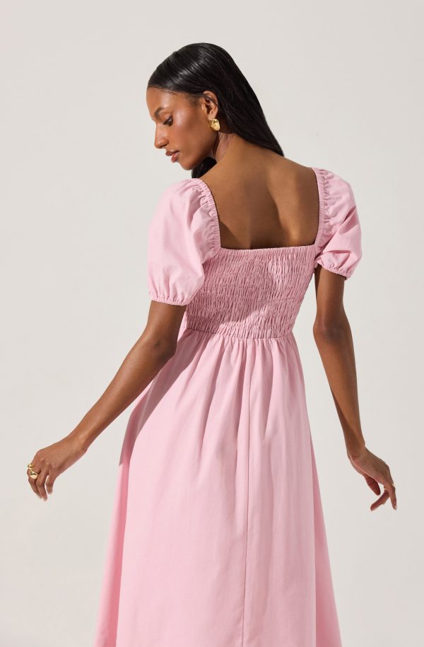Smocked Bow Midi Dress - Image 10