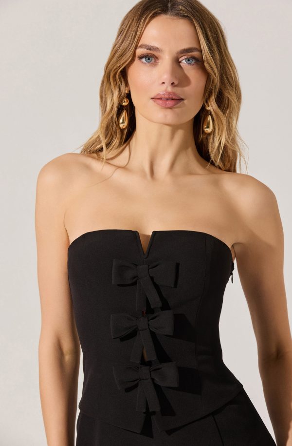 Strapless Layered Bow Mini Dress - Image 12