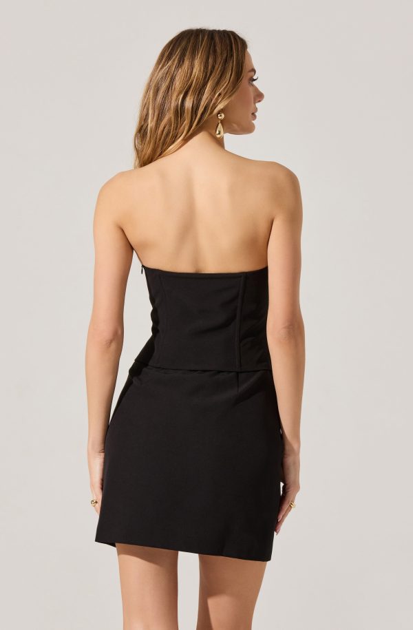 Strapless Layered Bow Mini Dress - Image 10