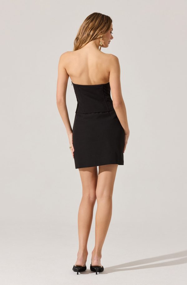 Strapless Layered Bow Mini Dress - Image 11