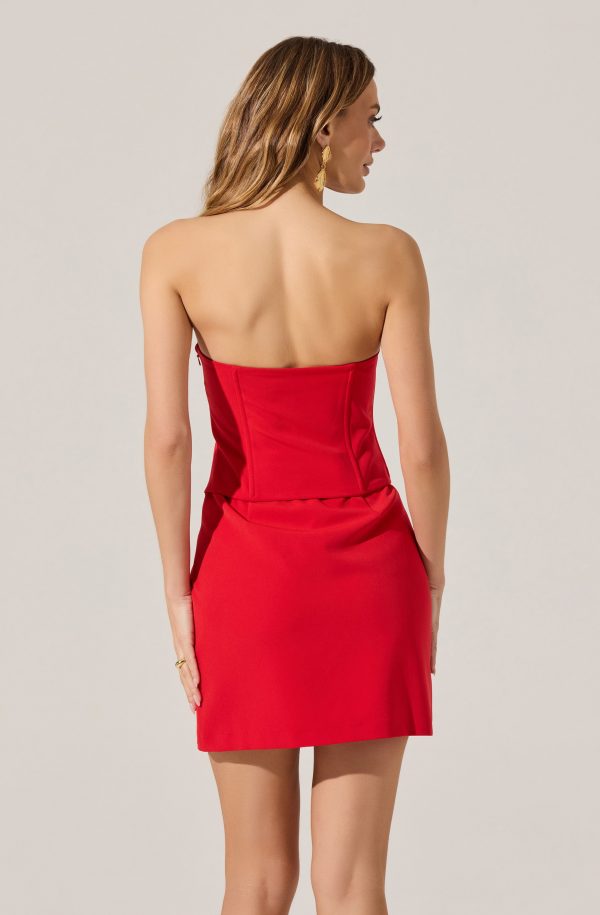 Strapless Layered Bow Mini Dress - Image 17