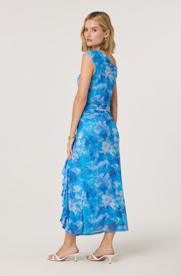 Off Shoulder Ruffle Midi Dress - Image 2