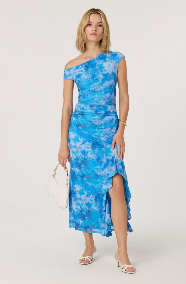 Off Shoulder Ruffle Midi Dress - Image 3
