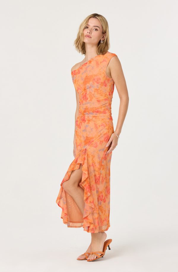 Off Shoulder Ruffle Midi Dress - Image 11