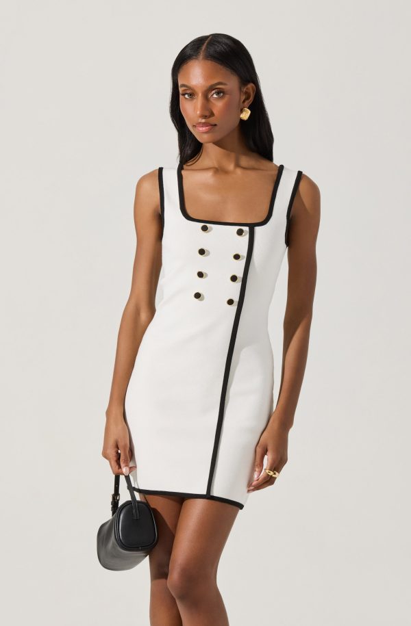 Contrast Trim Knit Mini Dress - Image 4