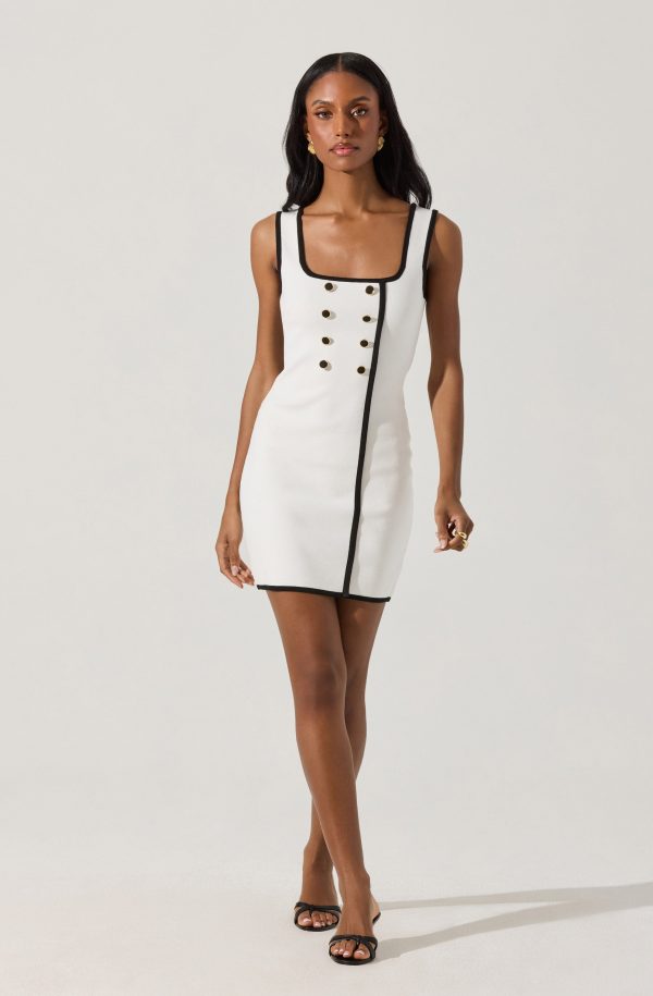 Contrast Trim Knit Mini Dress - Image 2