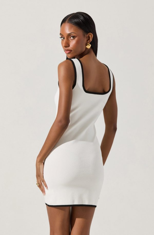 Contrast Trim Knit Mini Dress - Image 6