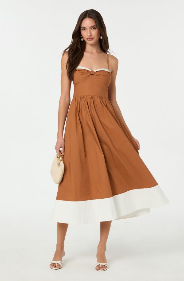 Contrast Sweetheart Midi Dress - Image 8