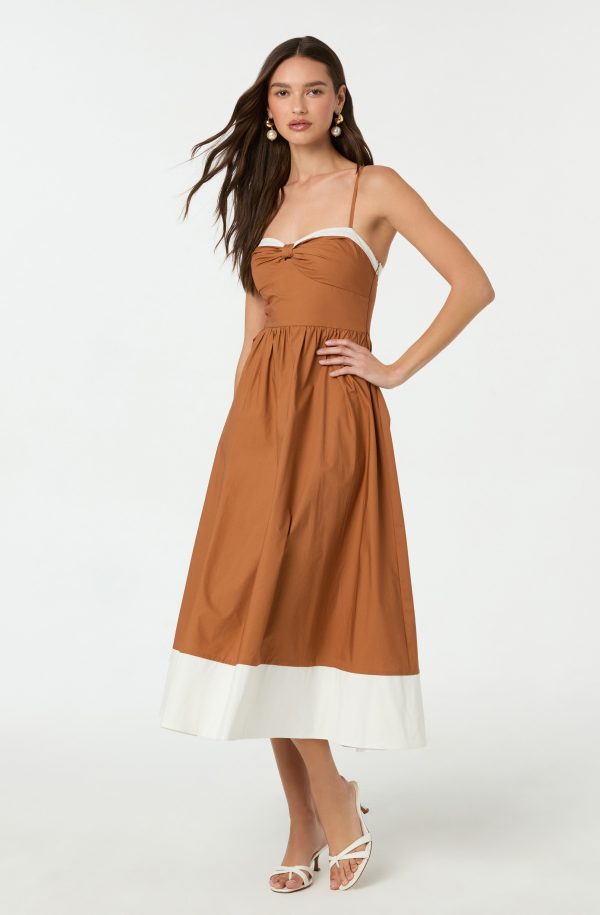 Contrast Sweetheart Midi Dress - Image 12