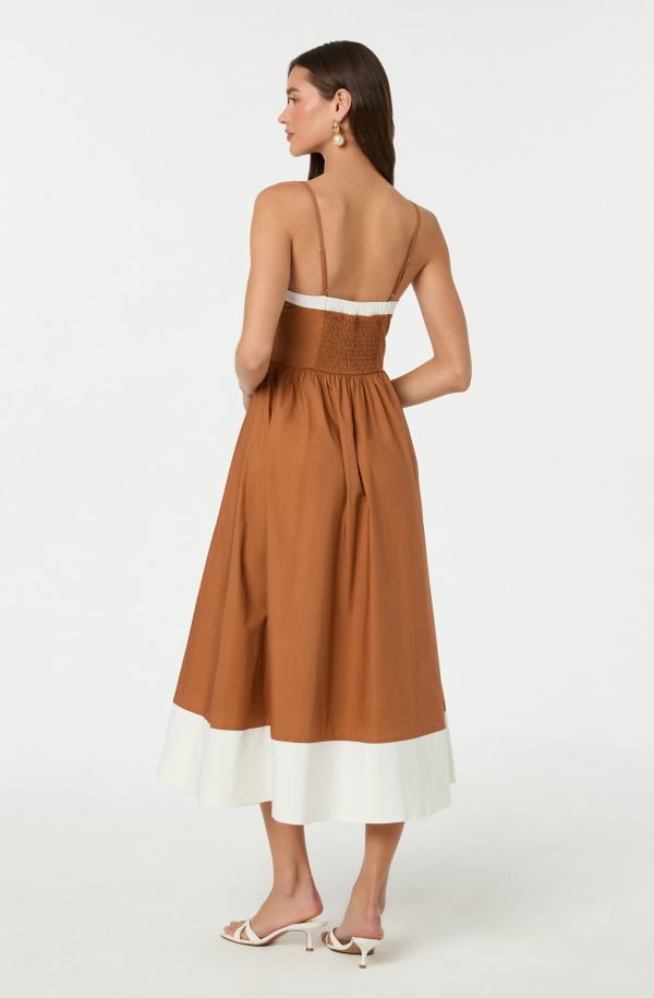 Contrast Sweetheart Midi Dress - Image 9