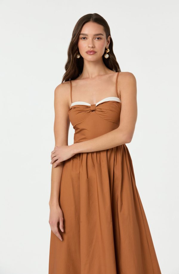Contrast Sweetheart Midi Dress - Image 10