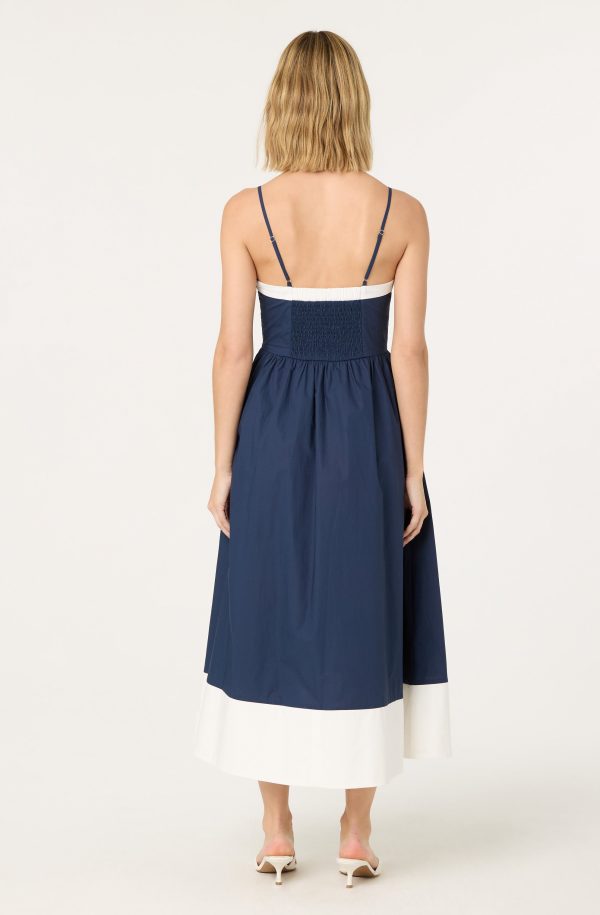 Contrast Sweetheart Midi Dress - Image 2
